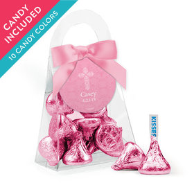 Personalized Girl First Communion Favor Assembled Purse with Hershey's Kisses