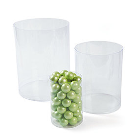 Plastic Clear Candy Cylinders 6pk