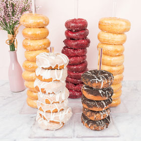 Clear Donut Serving Stands - Set of 5