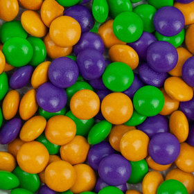 Just Candy Milk Chocolate Minis Mardi Gras Mix 2lb Bag