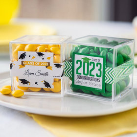 Personalized Graduation JUST CANDY® favor cube with Just Candy Milk Chocolate Minis