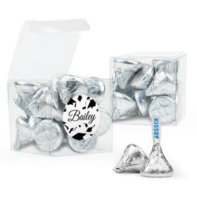 Personalized Black Graduation Favor Assembled Clear Box with Hershey's Kisses