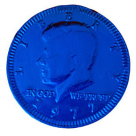 Fresch Milk Chocolate Coins Dark Blue Foil