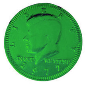 Fresch Milk Chocolate Coins Green Foil