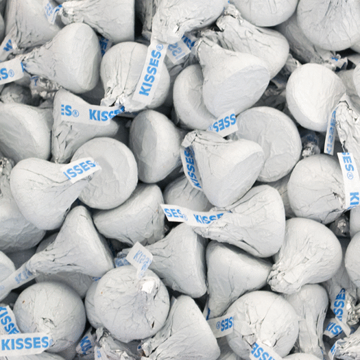 Hershey's Kisses White Foil Candy