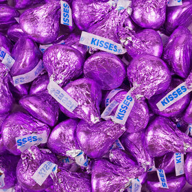 Purple Hershey's Milk Chocolate Kisses Foil Wrapped Bulk Chocolate Candy