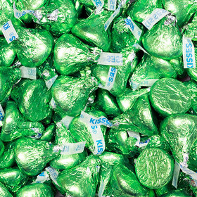 Kiwi Green Hershey's Kisses Foil Wrapped Bulk Chocolate Candy