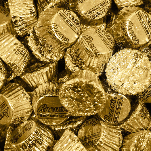 Gold Reese's Peanut Butter Cup Miniatures