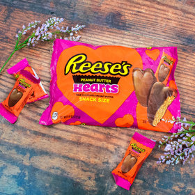 Reese's Peanut Butter Hearts Snack Size 9.6oz Bag