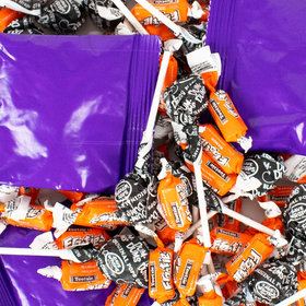 Halloween Candy Mix - Purple Skittle Packets, Black Cherry Dum Dums, Orange Mango frooties
