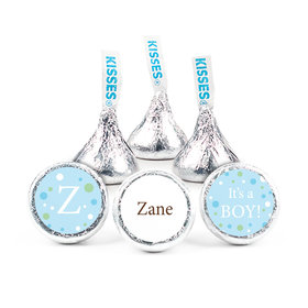 Baby Boy Announcement Personalized Hershey's Kisses Dots Assembled Kisses