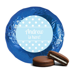 Baby Boy Announcement Chocolate Covered Oreos Polka Dots