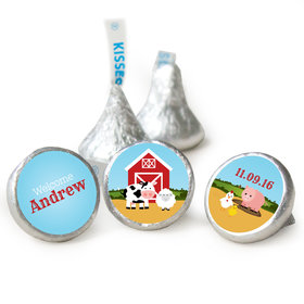 Baby Boy Announcement Personalized Hershey's Kisses Barnyard Assembled Kisses