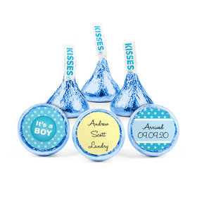 Personalized Boy Birth Announcement He Has Arrived Hershey's Kisses
