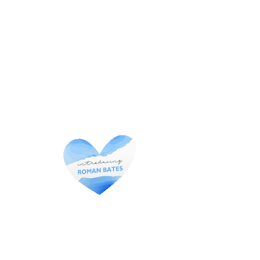 Personalized Boy Birth Announcement Elegant Watercolor Sticker for Heart Jar