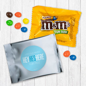Personalized Boy Birth Announcement He's Here Peanut M&Ms