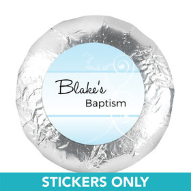 Baptism 1.25" Sticker Cross & Scroll (48 Stickers)