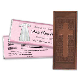 Baptism Personalized Embossed Cross Chocolate Bar Wrapped in Faith