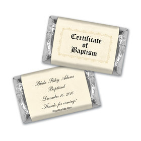 Baptism Personalized Hershey's Miniatures Certificate of Baptism