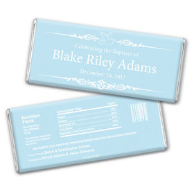 Baptism Personalized Chocolate Bar Dove Frame Message