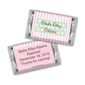 Baptism Personalized Hershey's Miniatures Dots & Pinstripes
