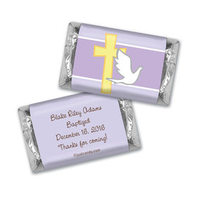 Baptism Personalized Hershey's Miniatures Dove & Cross