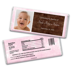Baptism Personalized Chocolate Bar Wrappers Photo & Message