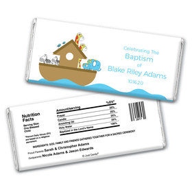 Baptism Personalized Chocolate Bar Wrappers Noah's Ark