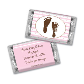Baptism Personalized Hershey's Miniatures Footprint