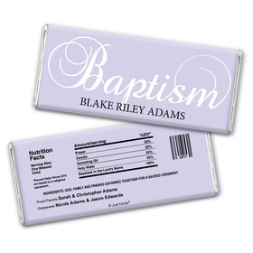 Baptism Personalized Chocolate Bar Wrappers First Sacrament