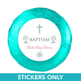 Baptism 1.25" Sticker Flower Blooms (48 Stickers)