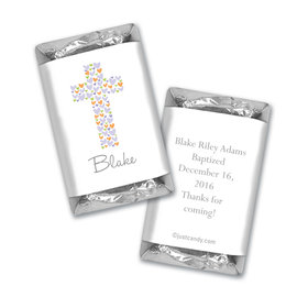 Baptism Personalized Hershey's Miniatures Cross of Hearts