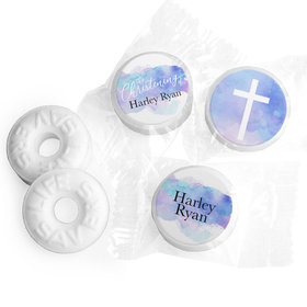 Personalized Watercolor Christening Life Savers Mints