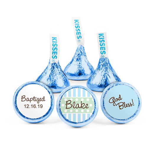Personalized Baptism Polka Dots Hershey's Kisses