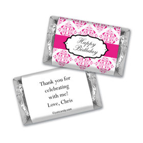 Birthday Personalized Hershey's Miniatures Wrappers Baroque Pattern