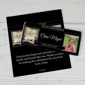 Birthday Personalized Chocolate Bar Wrappers Monogram Then & Now Photos