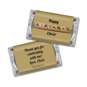Birthday Personalized Hershey's Miniatures Wrappers Scrabble Board Game