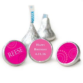 Birthday Personalized Hershey's Kisses Dotted Whirls Assembled Kisses