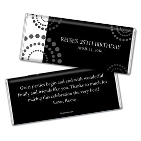 Birthday Personalized Chocolate Bar Dotted Whirls