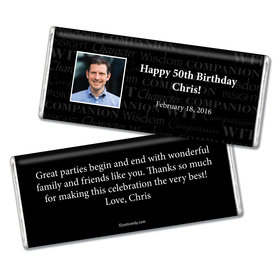 Birthday Personalized Chocolate Bar Photo Wisdom