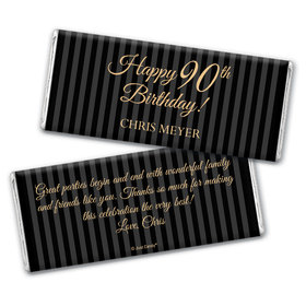 Milestones Personalized Chocolate Bar 90th Birthday Wrappers