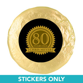 Personalized 80th Birthday 1.25" Stickers (48 Stickers)
