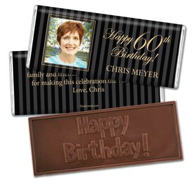 Milestones Personalized Embossed Chocolate Bar 60th Birthday