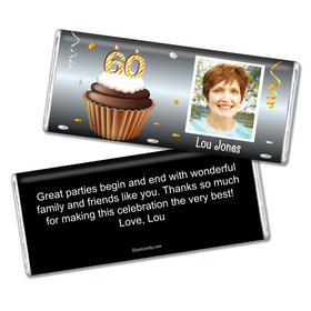 Personalized 60th Birthday Milestones Chocolate Bar & Wrapper