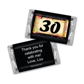 Milestones Personalized Hershey's Miniatures 30th Birthday Chocolates Commemorate