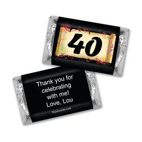 Milestones Personalized Hershey's Miniatures 40th Birthday Chocolates Commemorate