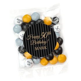 Personalized Pinstripes - 50 Candy Bag with JC Chocolate Minis