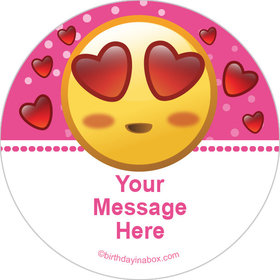 Emojis Pink Personalized 2" Stickers (20 Stickers)