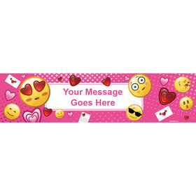 Personalized Emojis Pink 5 Ft. Banner