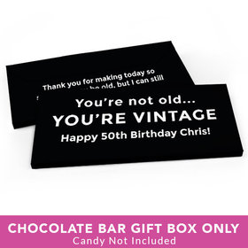 Deluxe Personalized Birthday Vintage Birthday Candy Bar Favor Box